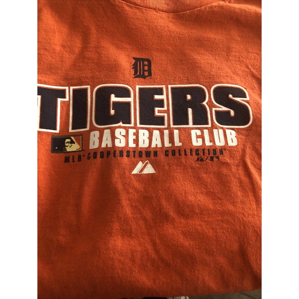 Detroit Tigers Cooperstown Collection Majestic MLB T Shirt Youth XL Women Small